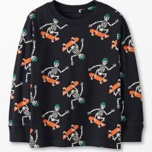 Hanna AnderssonKids Skeleton Skateboard Long Sleeve Shirt - Black